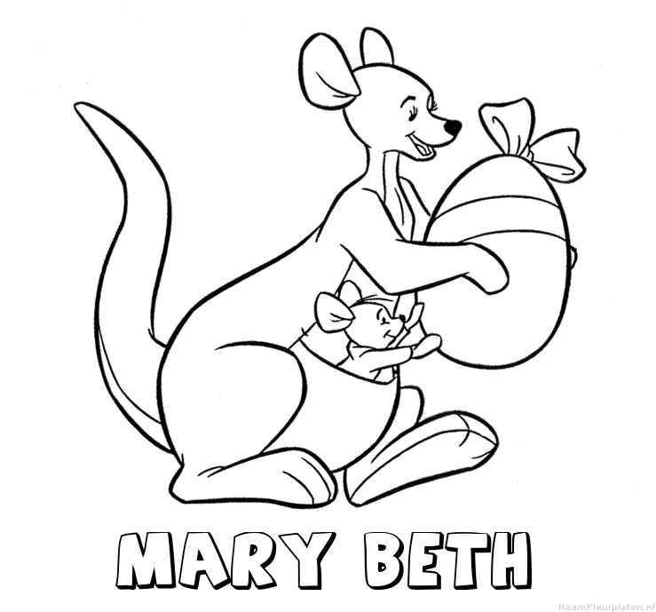Mary beth kangoeroe kleurplaat